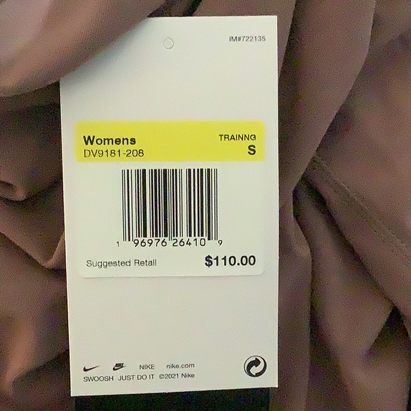 Women’s Nike Yoga Dri-Fit Luxe Tight Fit Flared Pants Size S (4-6) Smokey Mauve - Picture 6 of 6